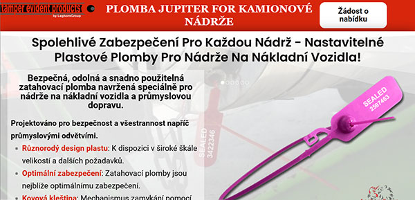 PLOMBA JUPITER FOR KAMIONOVÉ NÁDRŽE