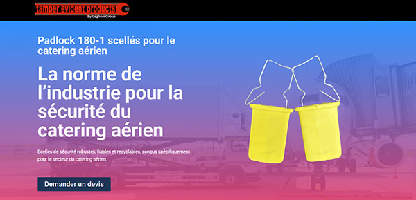 Padlock 180-1 scellés pour le catering aérien