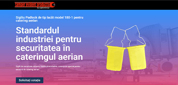 Sigiliu Padlock de tip lacăt model 180-1 pentru catering aerian
